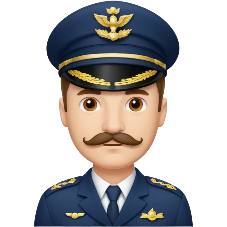 
moustache uniform man emoji