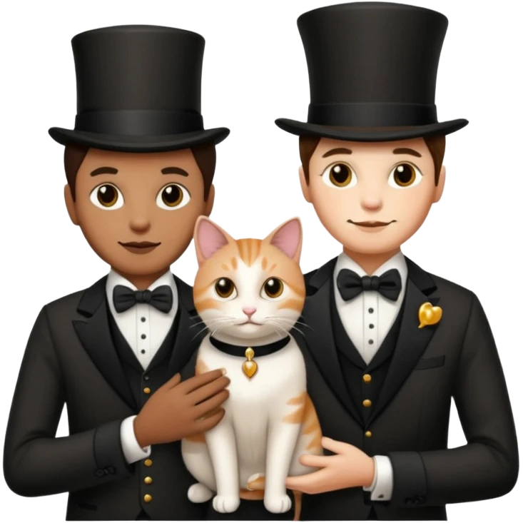 magician couple and th@ClashOfClansShopNo1eir pet cat emoji