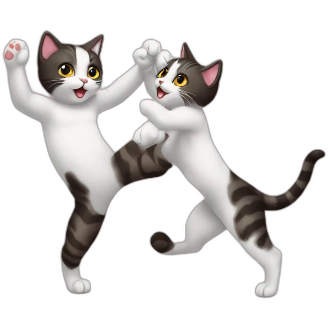 two cats dirty dancing emoji