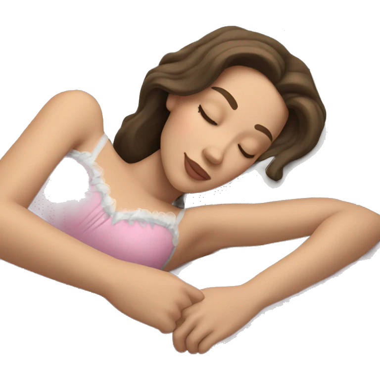 sleeping beauty brunette white girl emoji