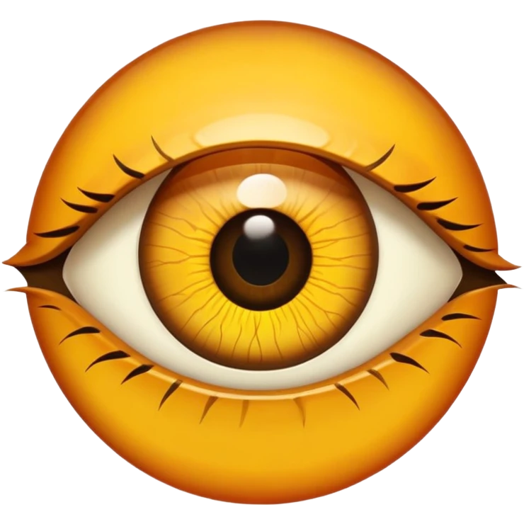 Realistic Cat-Reptile slit pupil eye in a circle  emoji