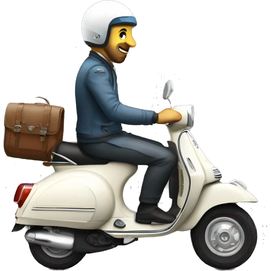 vespa rider on vesa PK emoji