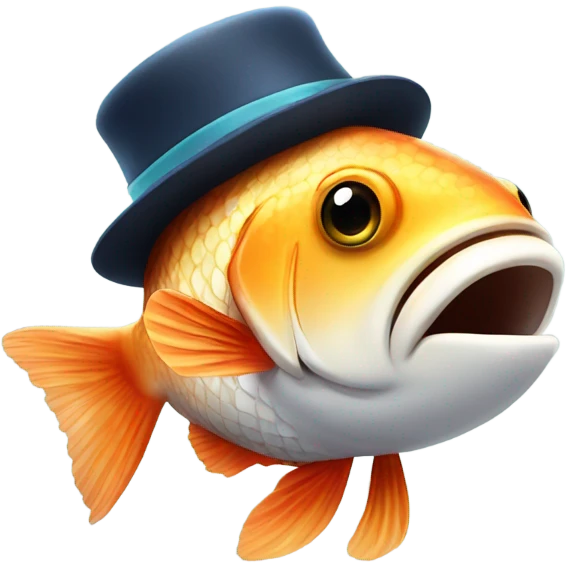 fish with hat emoji