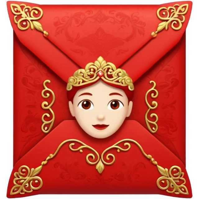 chinese new year red envelope portrait view emoji