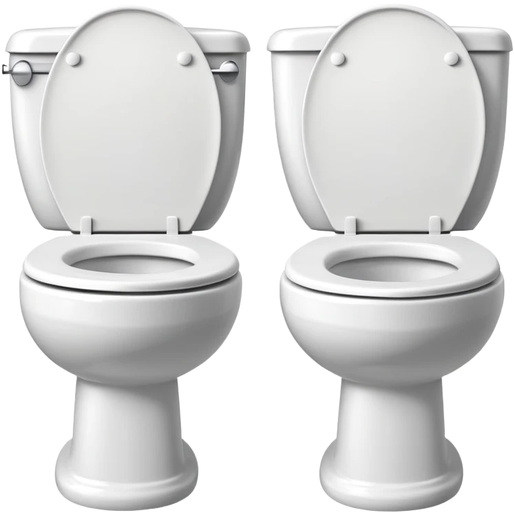 Two toilets next to each other emoji