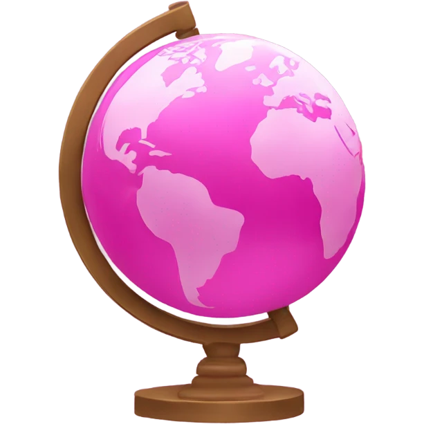Pink globe emoji