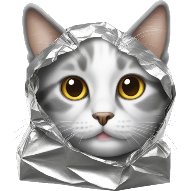 cat wearing tinfoil  emoji
