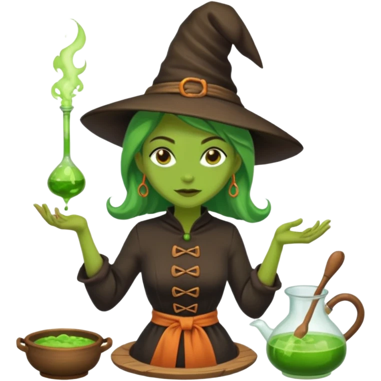 green witch cooking potion emoji
