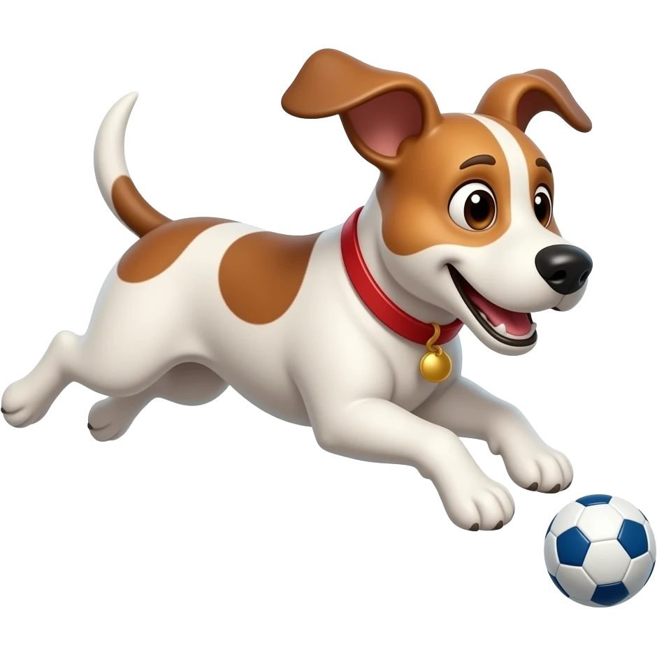 dog chasing ball emoji