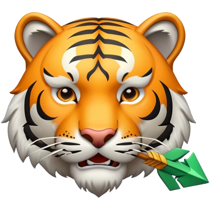 tiger face Stonks meme with arrow going up for Twitch emote emoji
