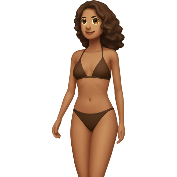 Brown bikini emoji