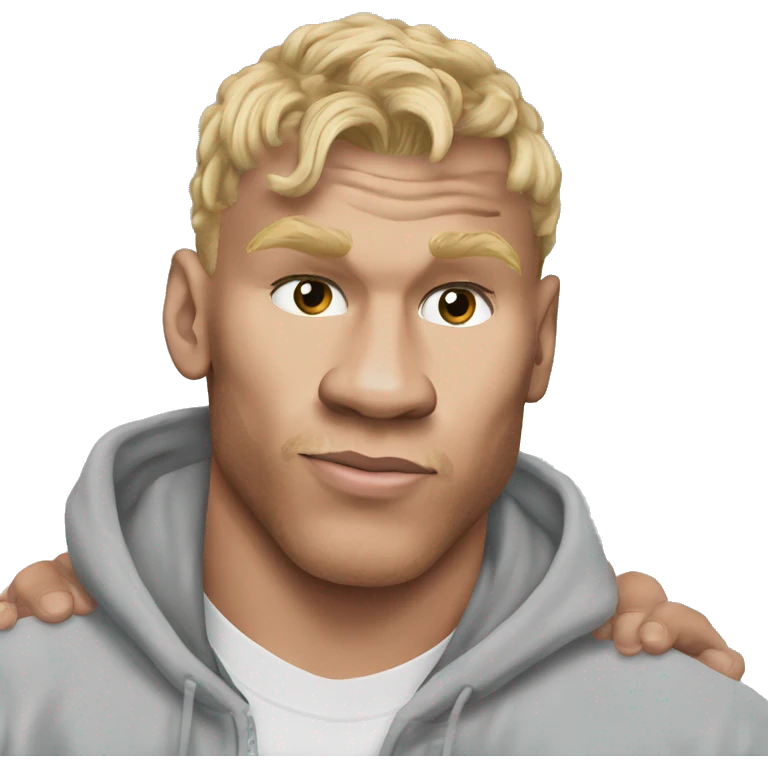 Mike Tyson kissing Jake Paul emoji