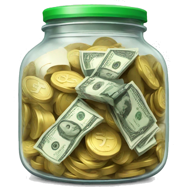a jar full of money emoji