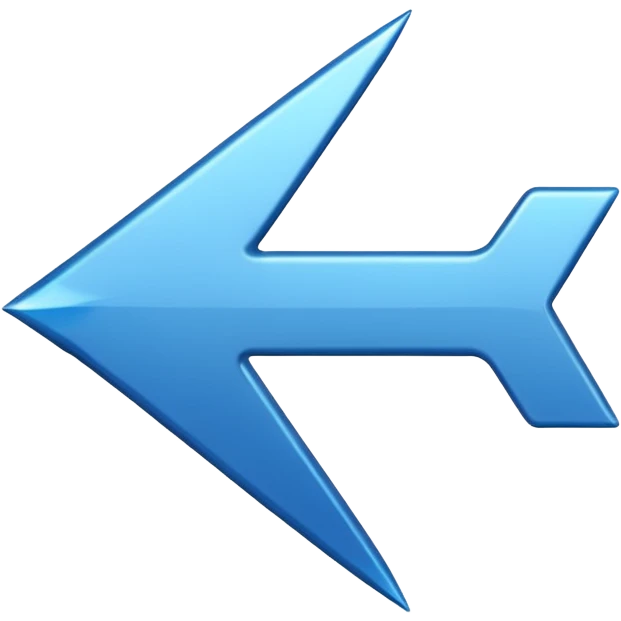 Blue arrow left emoji