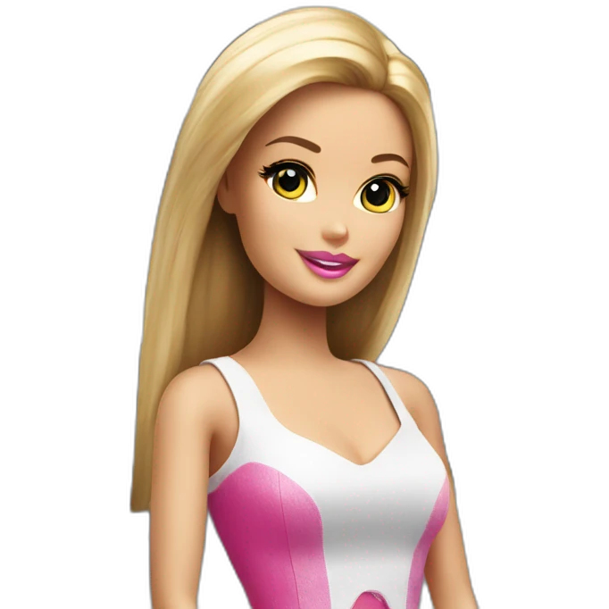 barbie on printer emoji
