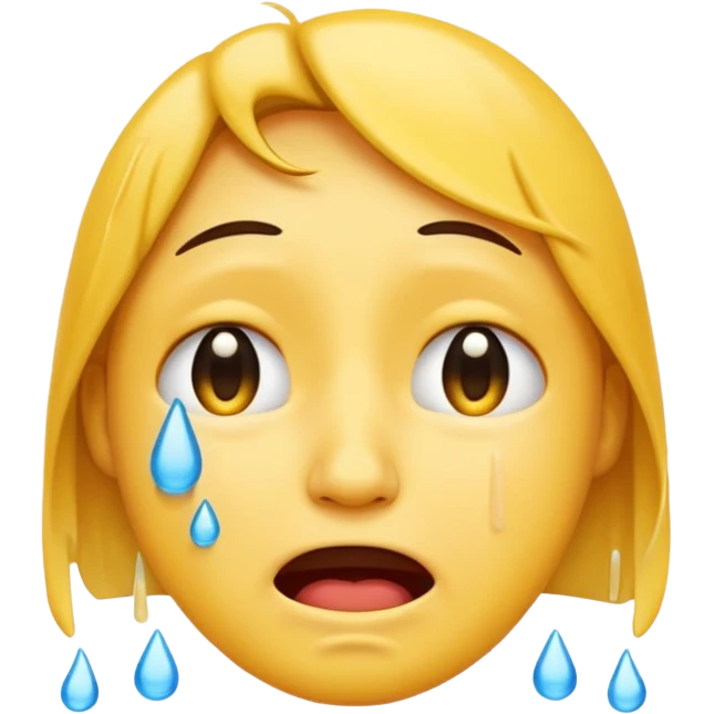 An emoji that is more crying than laughing emoji