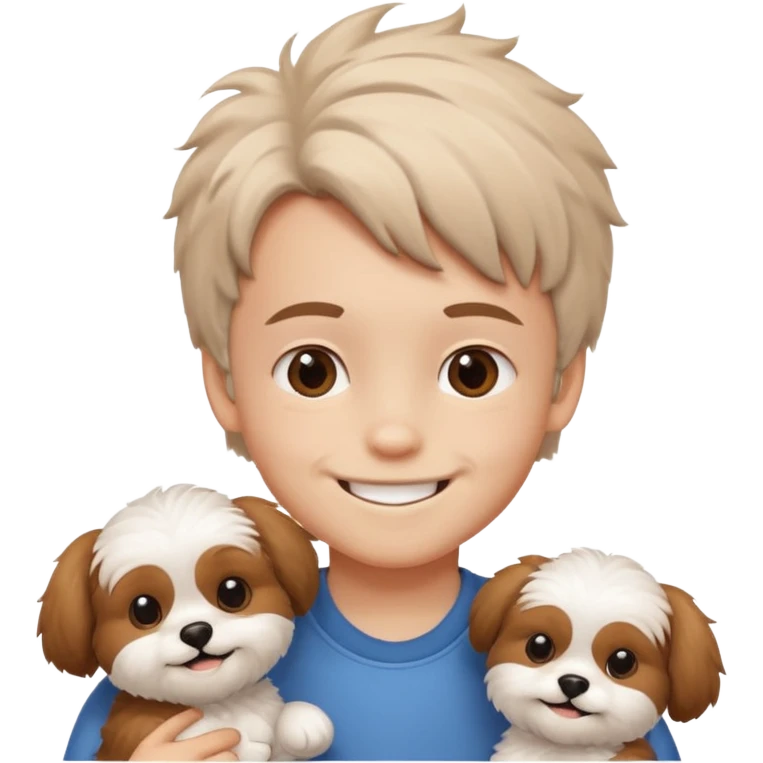 Kid with his shitzu emoji