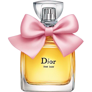Dior perfume with bow emoji