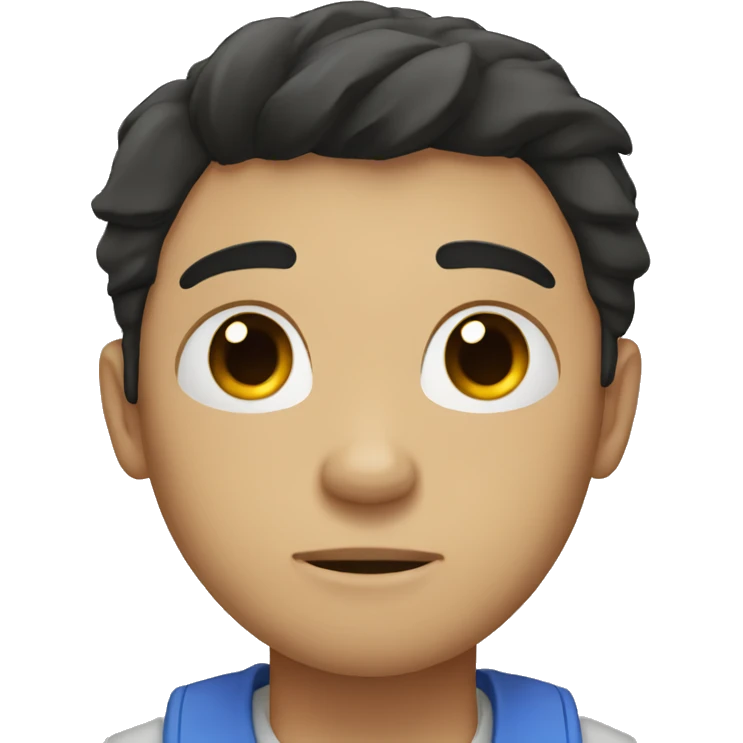 Exhausted man with black hair and light skin  emoji