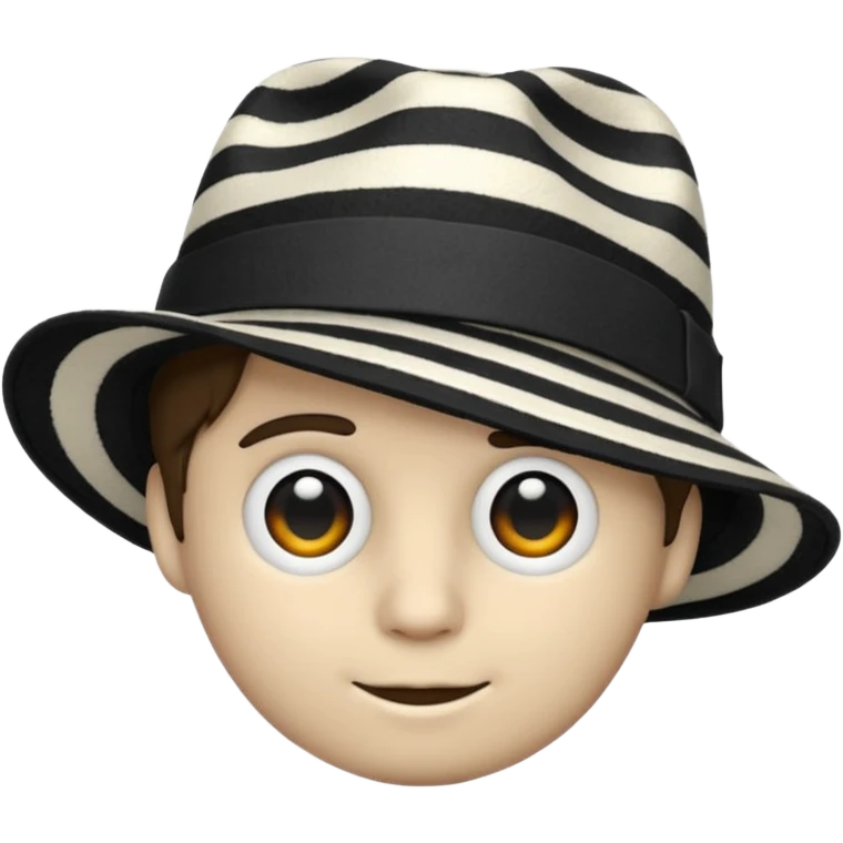 striped Fedora emoji