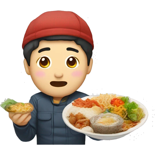 coreano che mangia pannocchie emoji