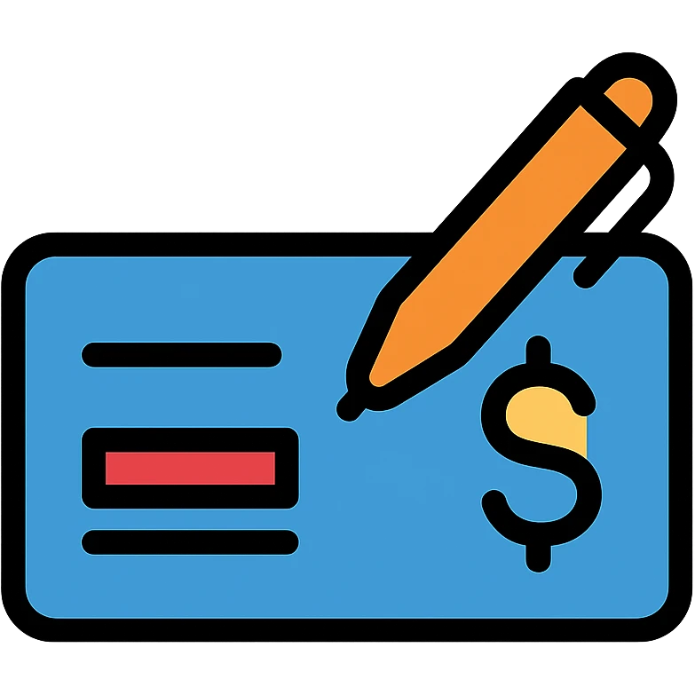simple and clear checkbook icon emoji