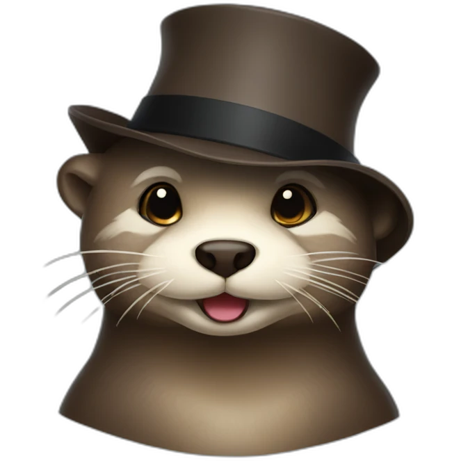 Suave otter hat emoji