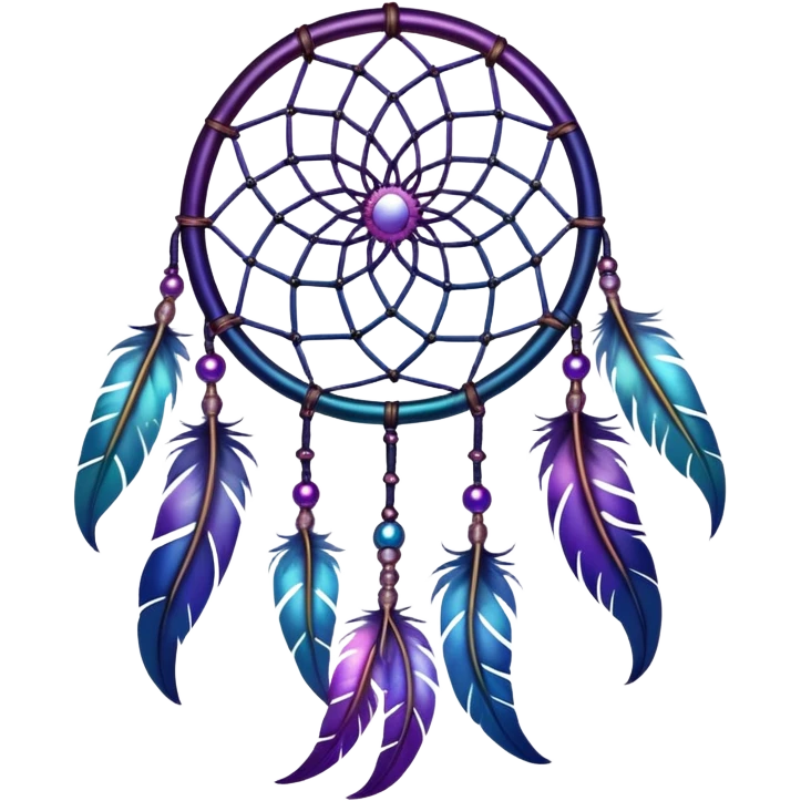  Dark iridescent gradient dreamcatcher emoji