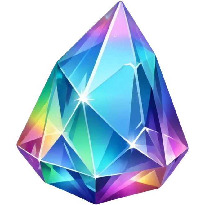 Magic rainbow mineral crystal emoji