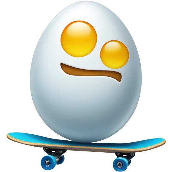 egg on a skateboard  emoji