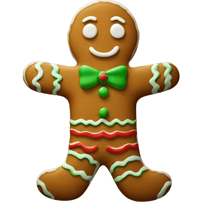 Red and Green gingerbread emoji
