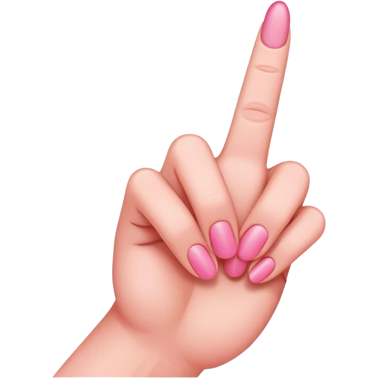pink middle finger emoji
