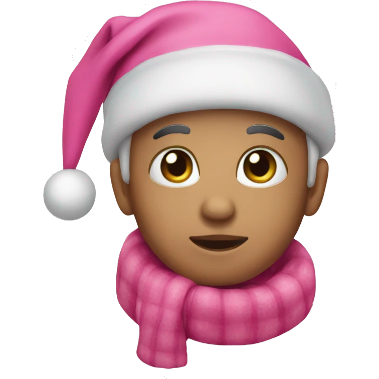 Pink Christmas emoji