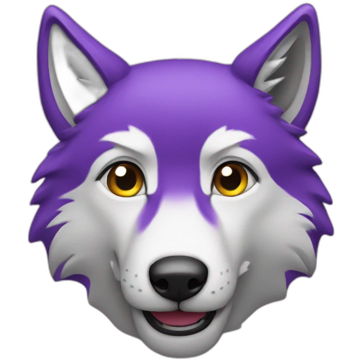 Un loup violet  emoji