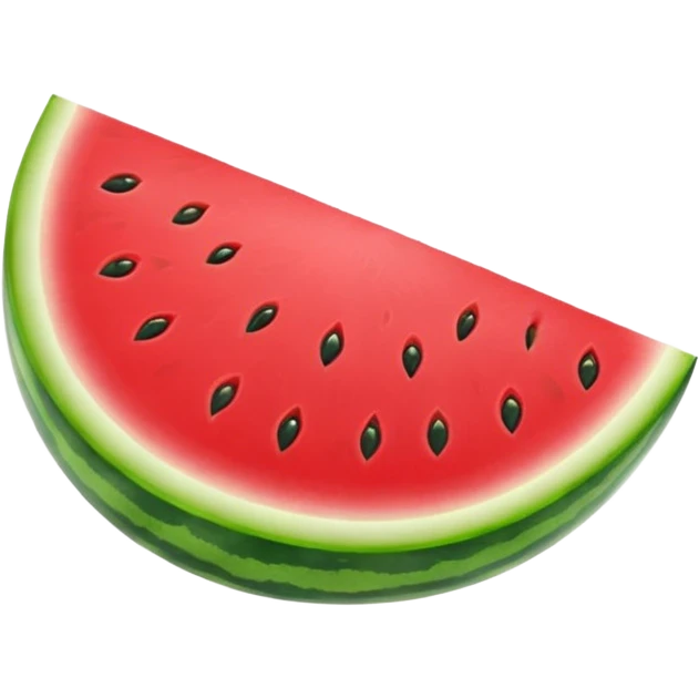 Cartoon Watermelon one slice small seet emoji