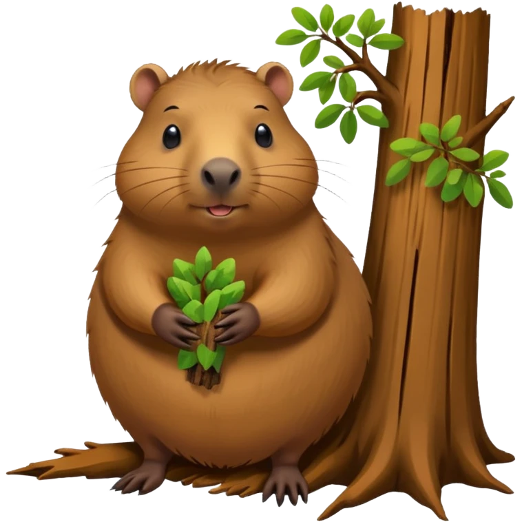 capibara chewing a tree emoji