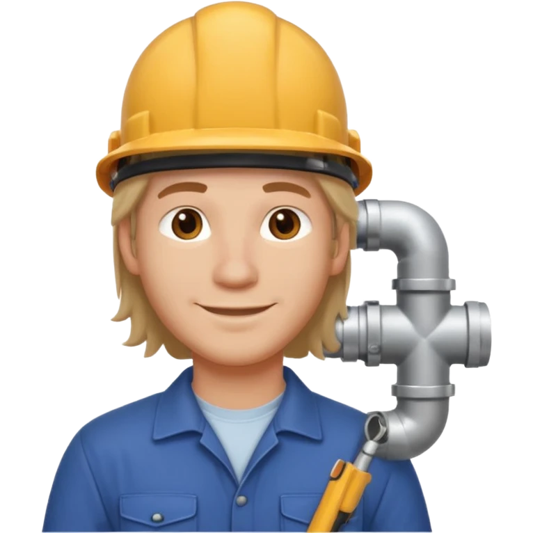 customer. 1 person only white male with shoulder normal person cloths. adult. pipeline technician change the expression and the shape of the face change the color of eyes. remove the background emoji