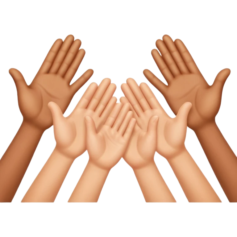 hands clapping, joyful celebration, focus on hands, motion blur, bright background emoji