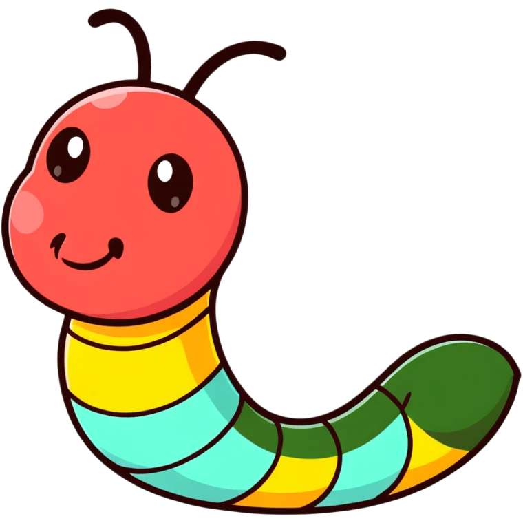 colorful worm emoji