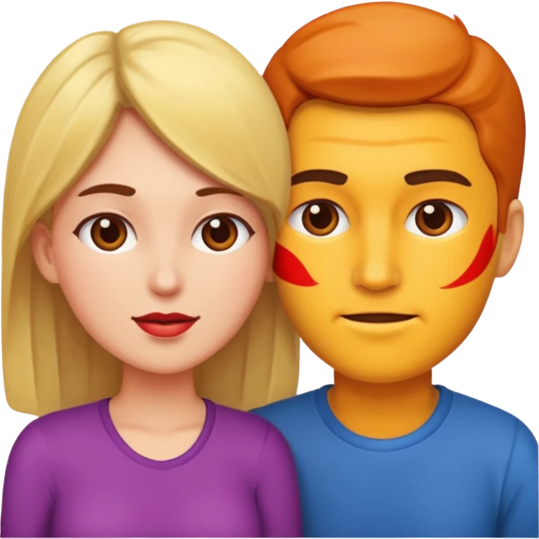 Man horny with woman emoji