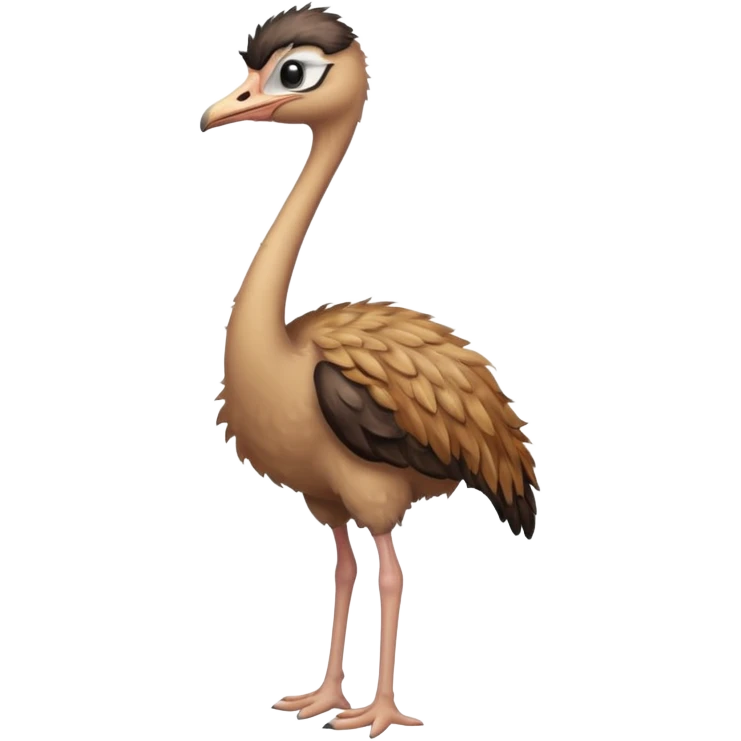 High resolution of   realistic full body ostrich without distorted , no extra hybrid emoji