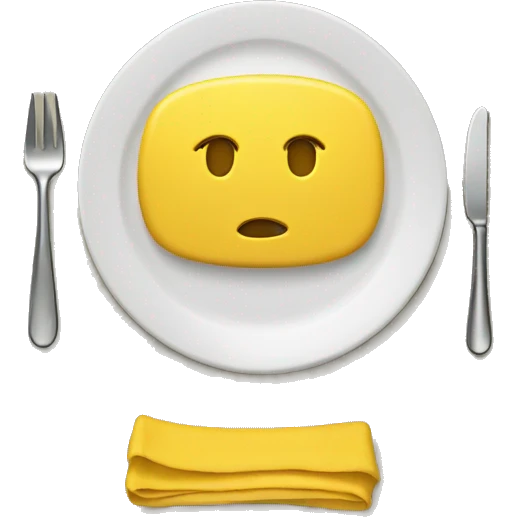Yellow plate  emoji