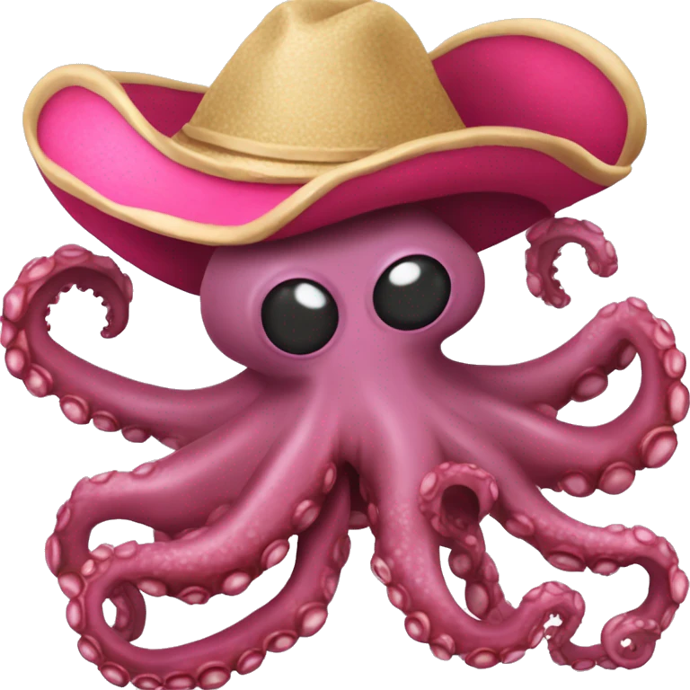 pulpo con sombrero rosita  emoji