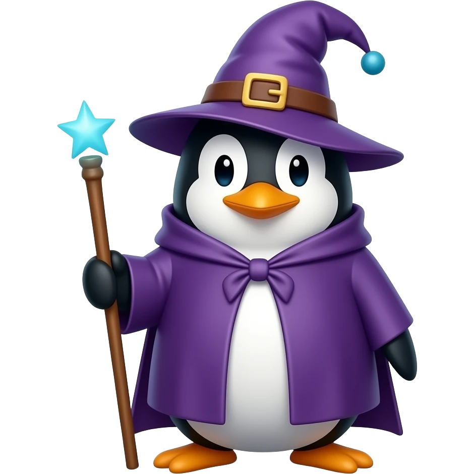 Penguin Wizard emoji