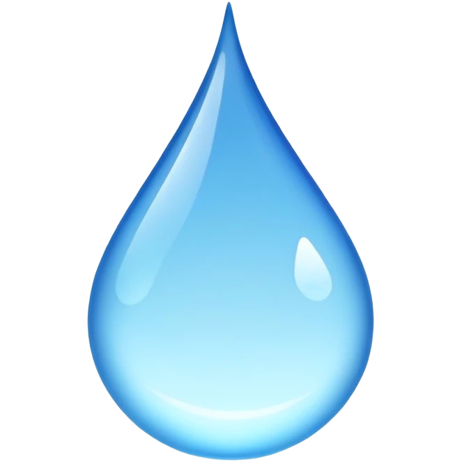 shiny blue water droplet emoji