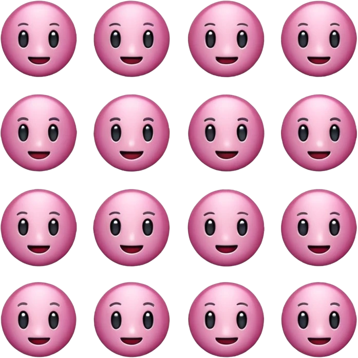 Mini emojis of pink stanley emoji