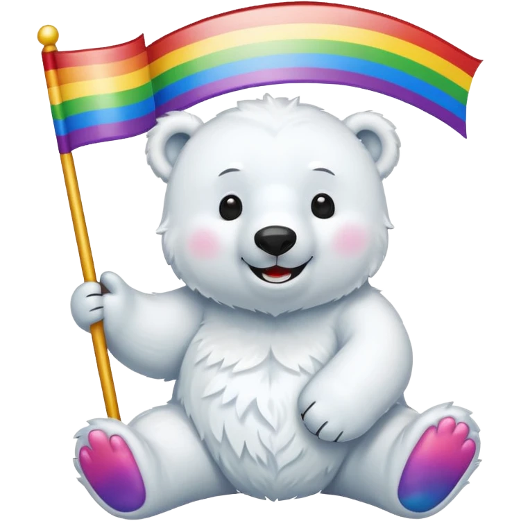 Gay polar bear emoji