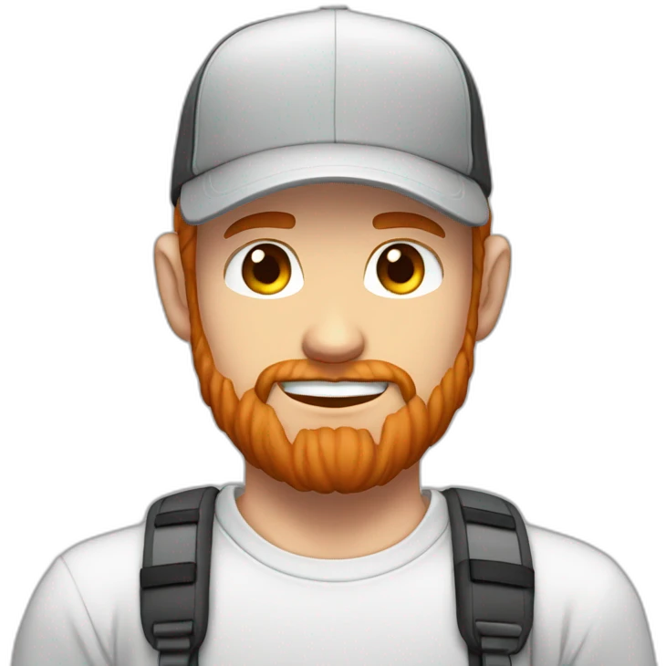 red-bearded-anime-adult-guy-white-teeth-wearing-grey-snapback-white-shirt emoji