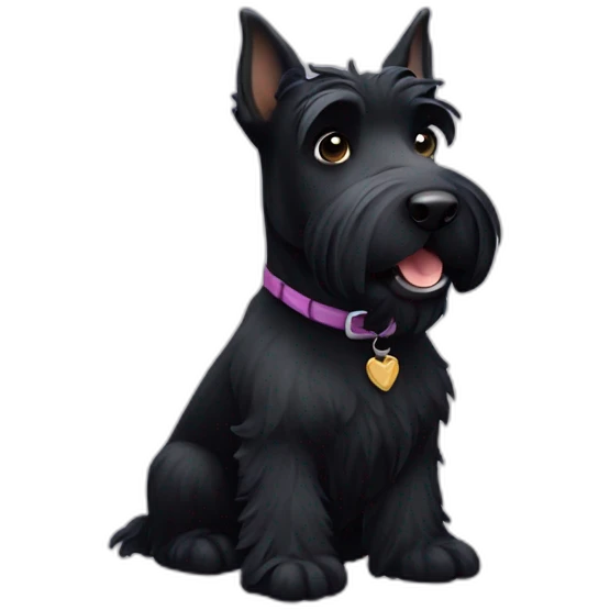 All black scottish terrier emoji