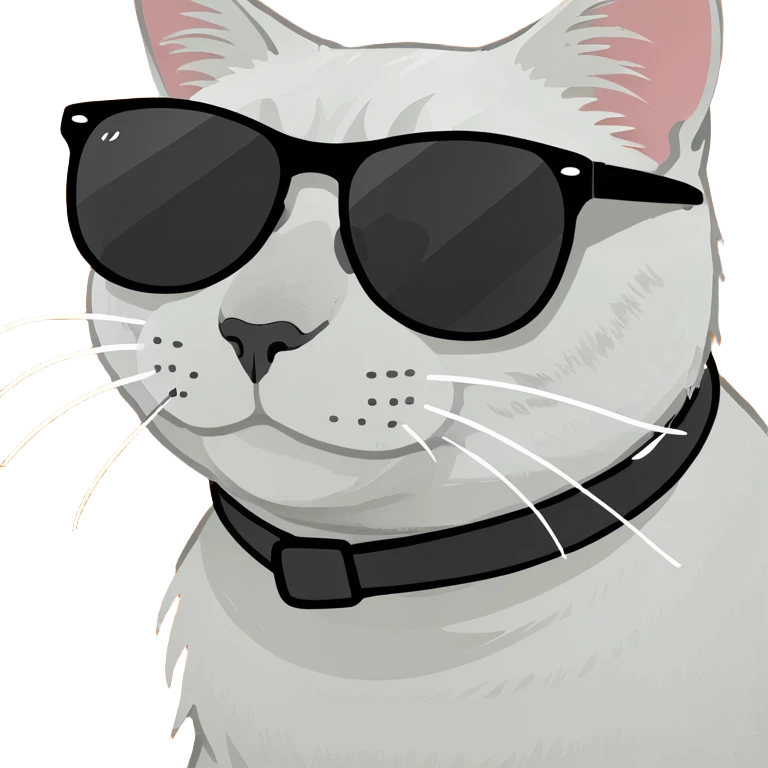Cat with sunglasses emoji